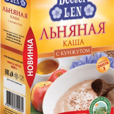 Льняная каша "Doctor LEN" м/п с кунжутом 400 г