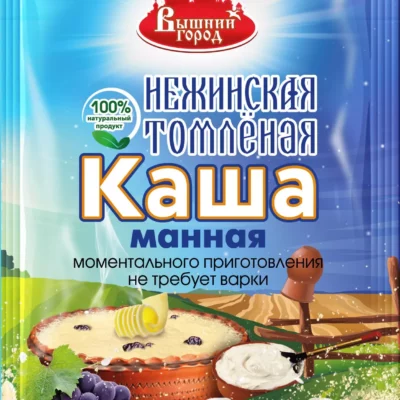 Каша манная м/п "Вышний город" "НЕЖИНСКАЯ ТОМЛЁНАЯ" 43 г